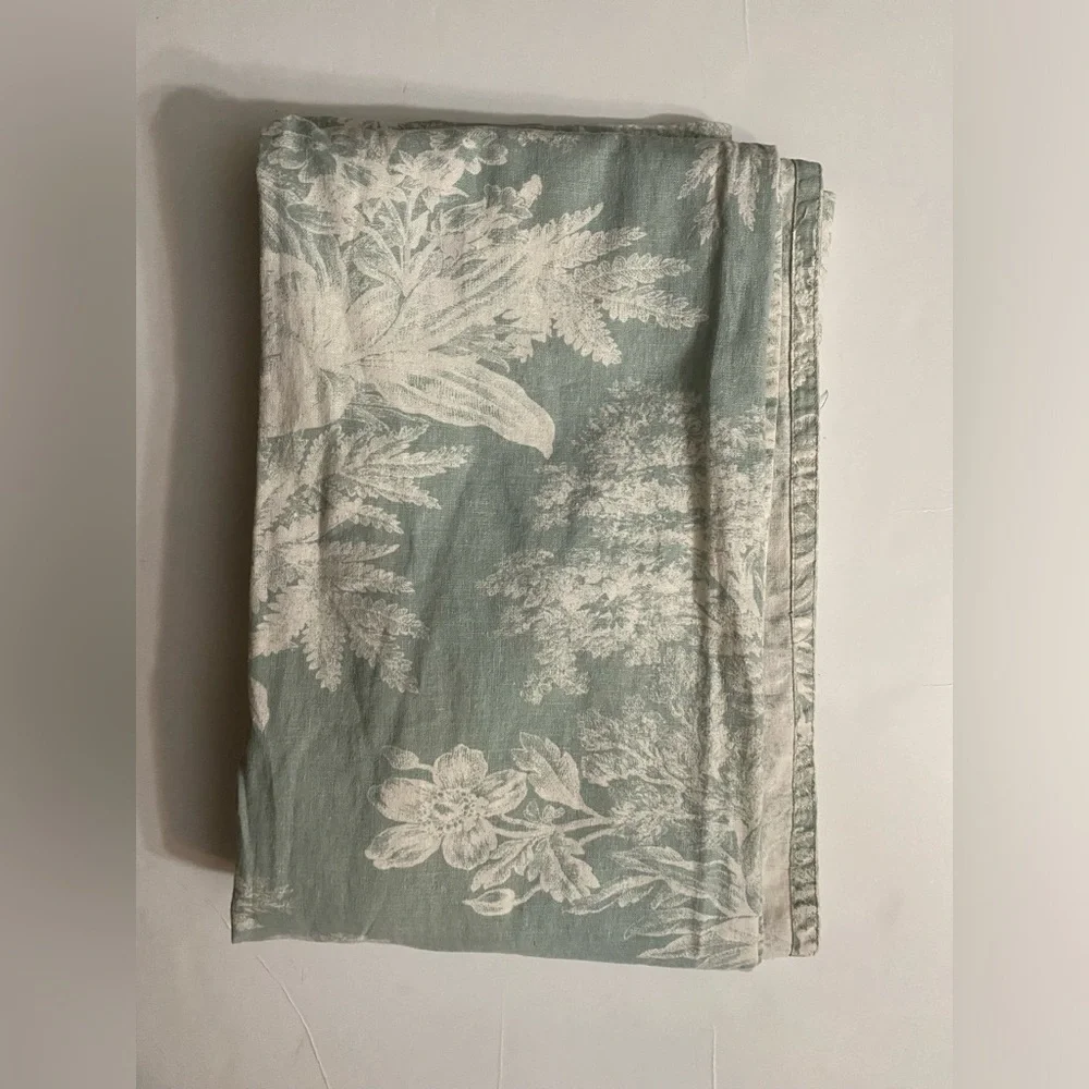 Pottery Barn MATINE TOILE Shower Curtain PORCELAIN BLUE FRENCH LIGHT GREEN